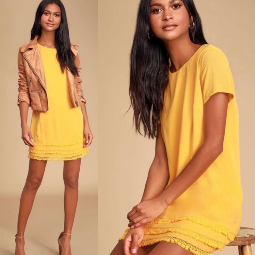 COPY - Lulu's Buenos Aires Lace Hem Dress